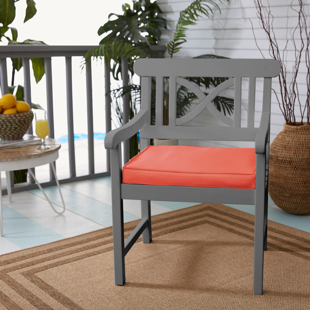 Coral Outdoor Corded Cushion, 19x19x3
