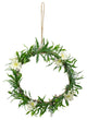 Mini Floral and Foliage Spring Wreath Yellow 9"