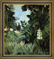 Henri Rousseau Exotic Landscape Framed Premium Canvas Print, 20"x20"