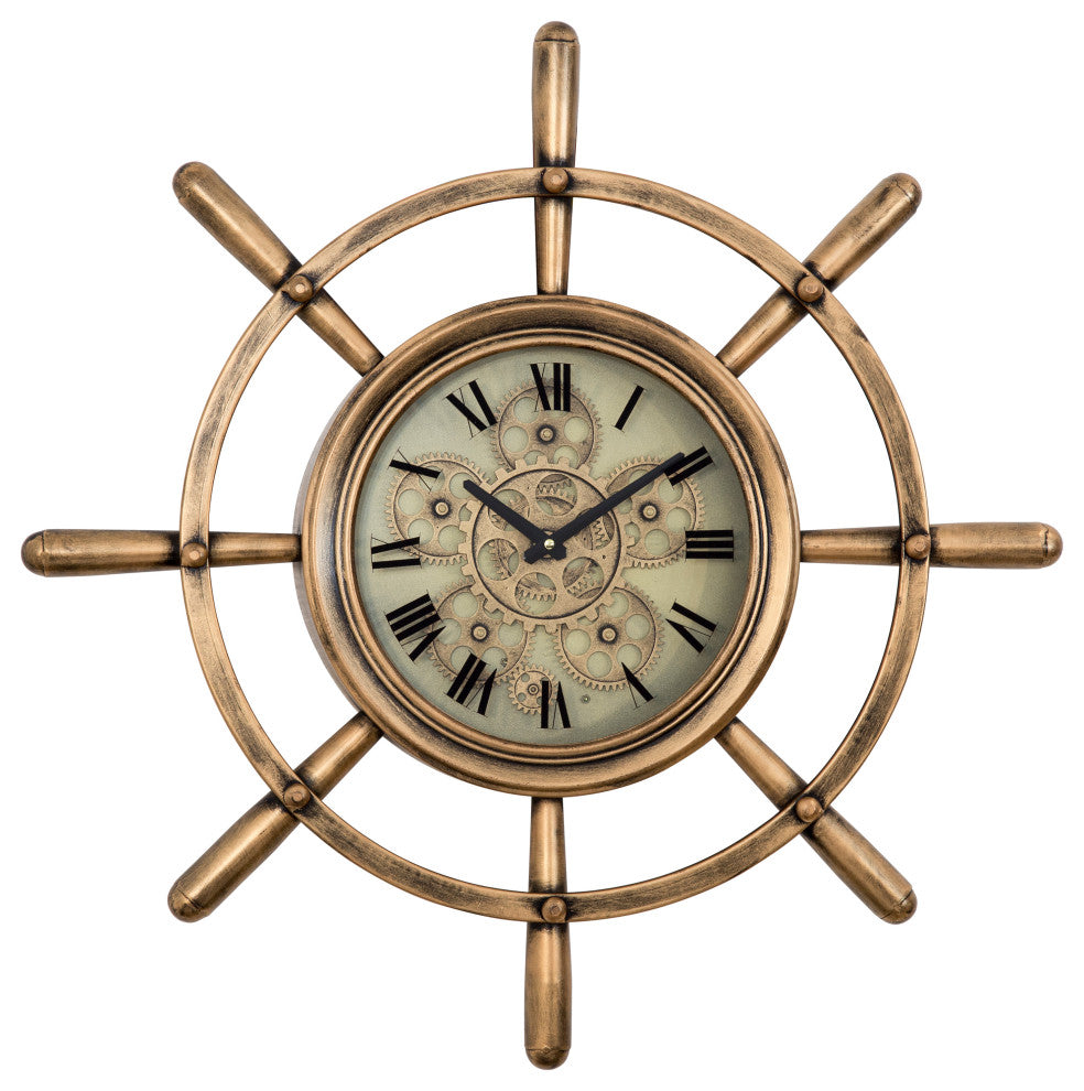Ship's Wheel Wall Clock