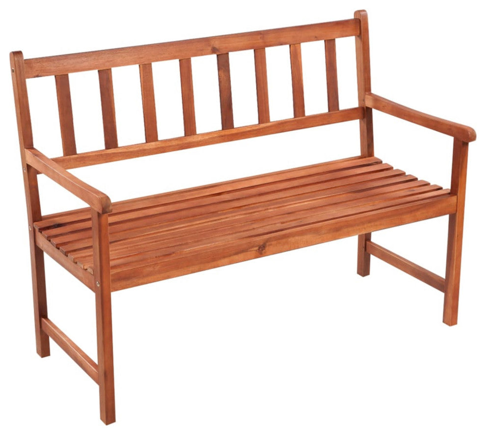Vidaxl Garden Bench With Cushion 47.2" Solid Acacia Wood