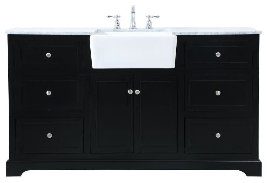 Elegant Lighting VF60260 Franklin 60" - Black