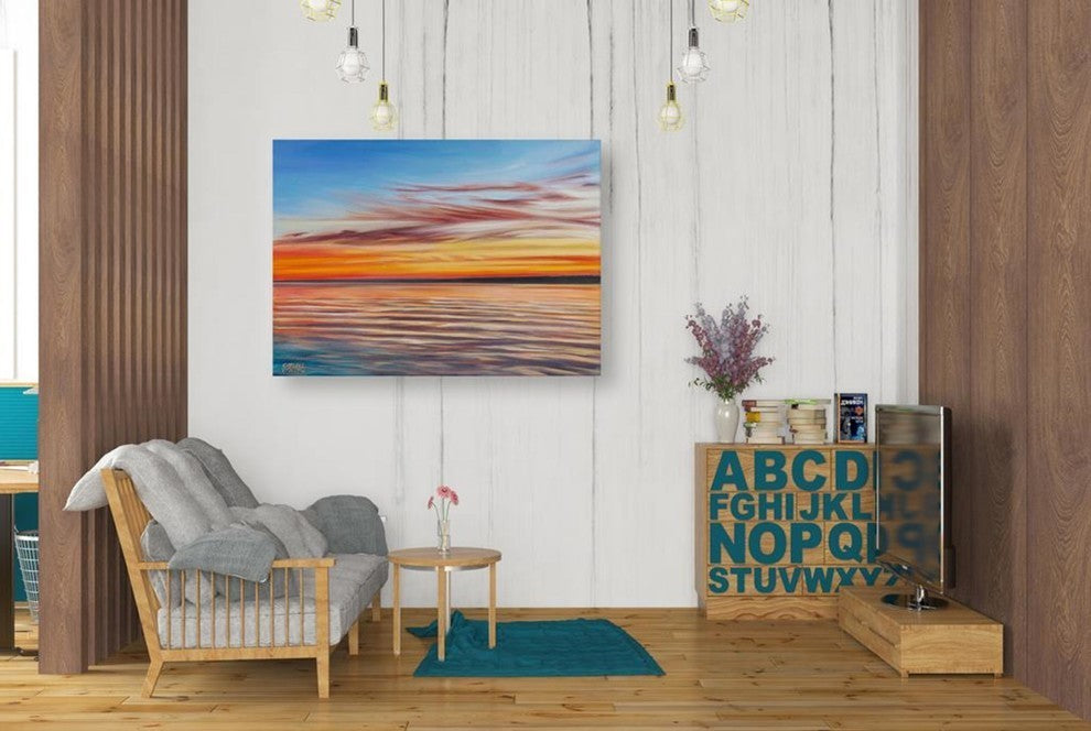 Tranquil Sky I' by Carolee Vitaletti Giclee Canvas Wall Art, 34"x26"
