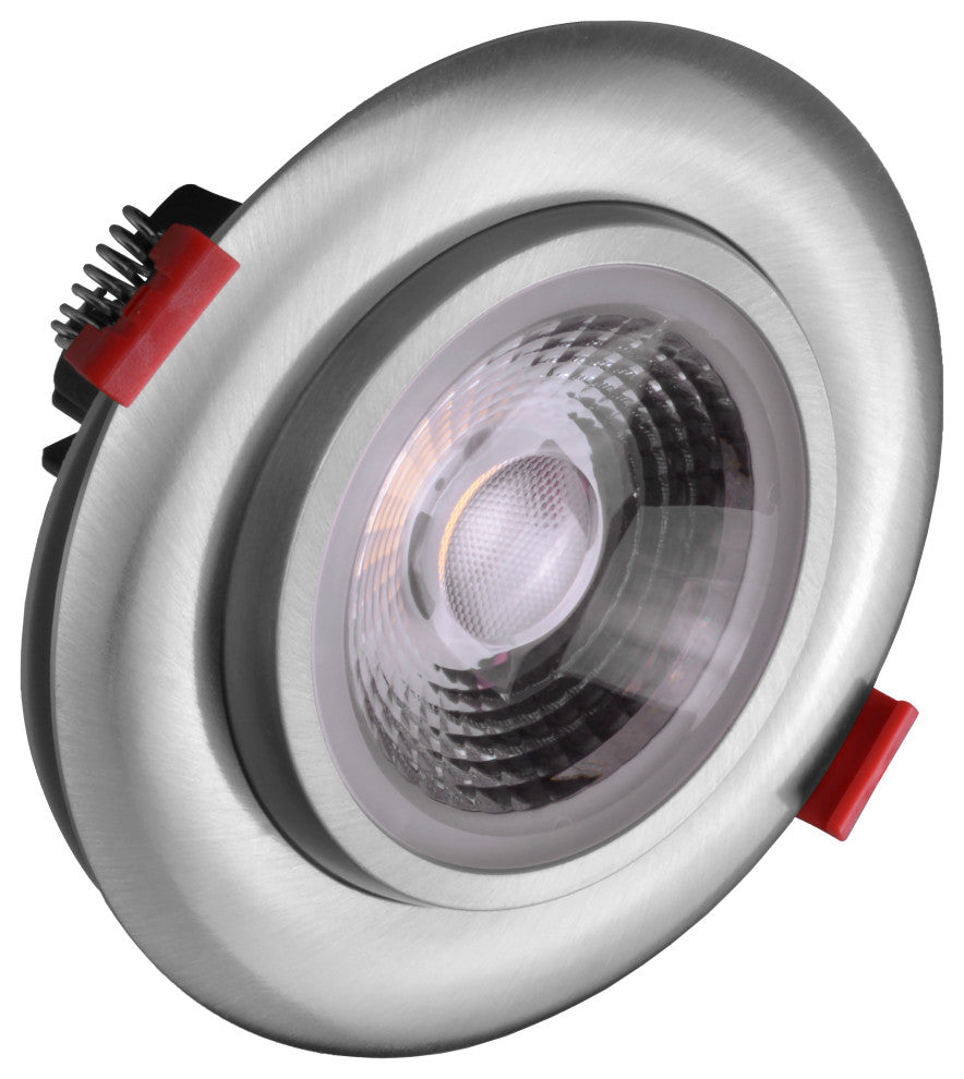 4" LED Gimbal Recessed Downlight, Nickel, 3000k
