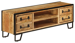 vidaXL TV Stand TV Unit Sideboard TV Console with Drawers Solid Mango Wood