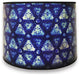 Decorative Handmade Lamp Shade, Blue Kaleidoscope Design, 10"x10"x8