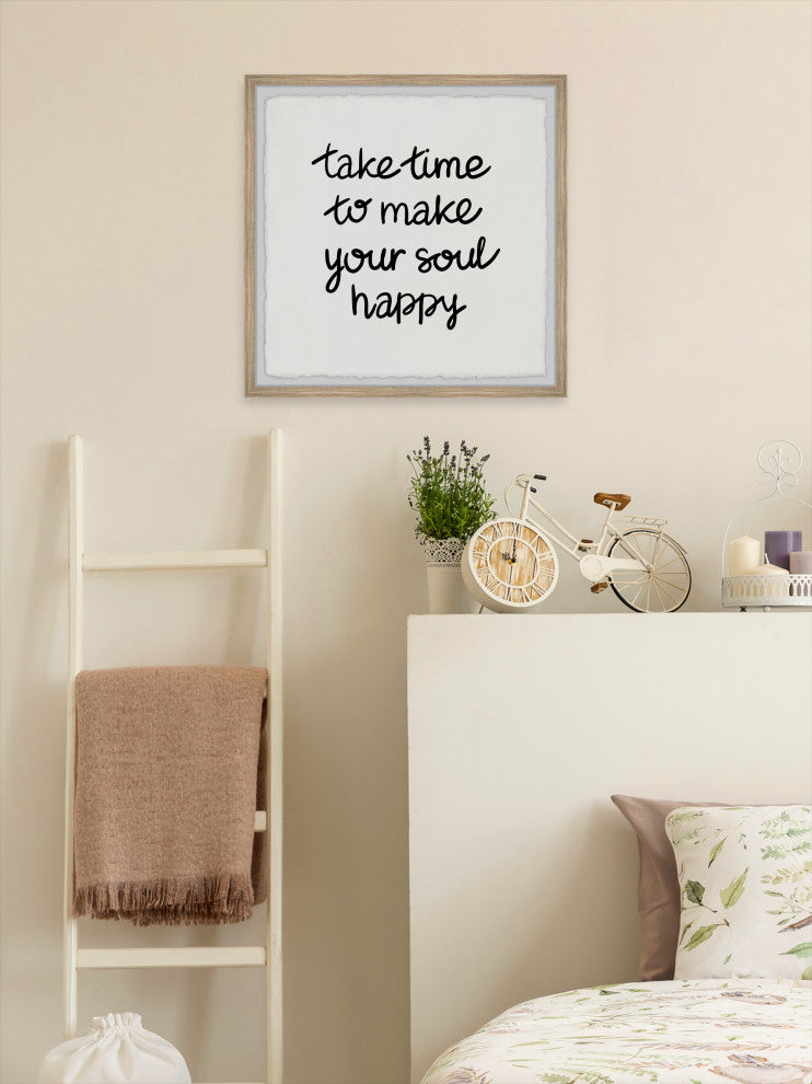 "Take Time" Framed Painting Print, 32x32