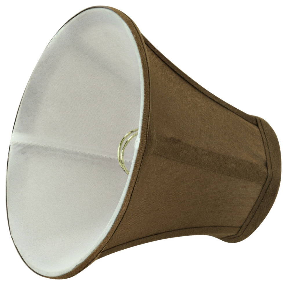30049-9 Small Bell  Chandelier Clip On Lamp Shade Light Brown 3"x6"x5"