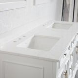 60 In Bathroom Vanity Set with 2Pcs 26 Inch Mirrors, Quartz Top, cUPC Certified, White