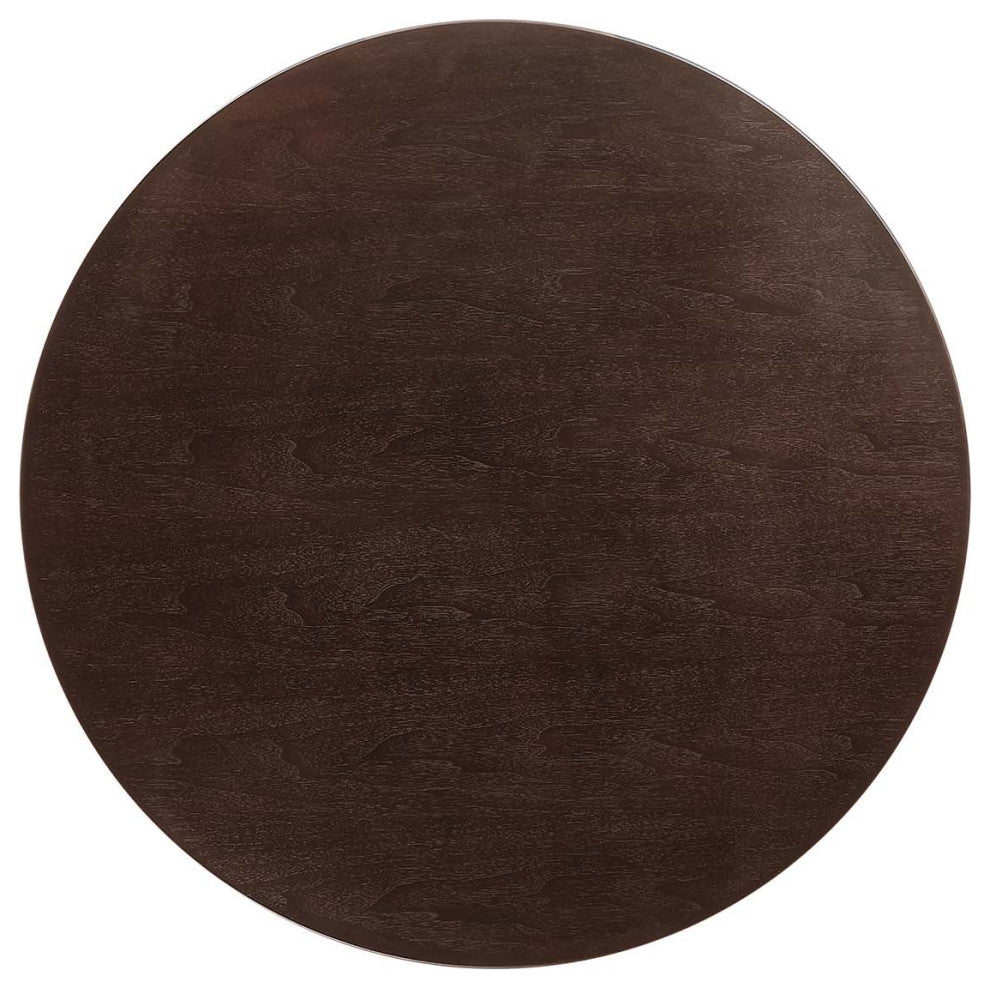 Modway Lippa 36" Wood Dining Table, Black Cherry Walnut
