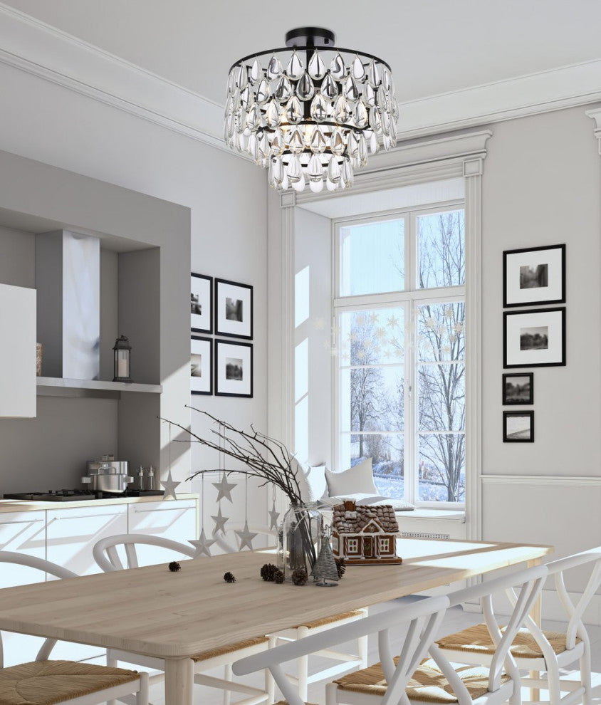 Murphy 16" Flush Mount, Black