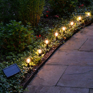 Solar Powered LED String, Pathway Lights, White