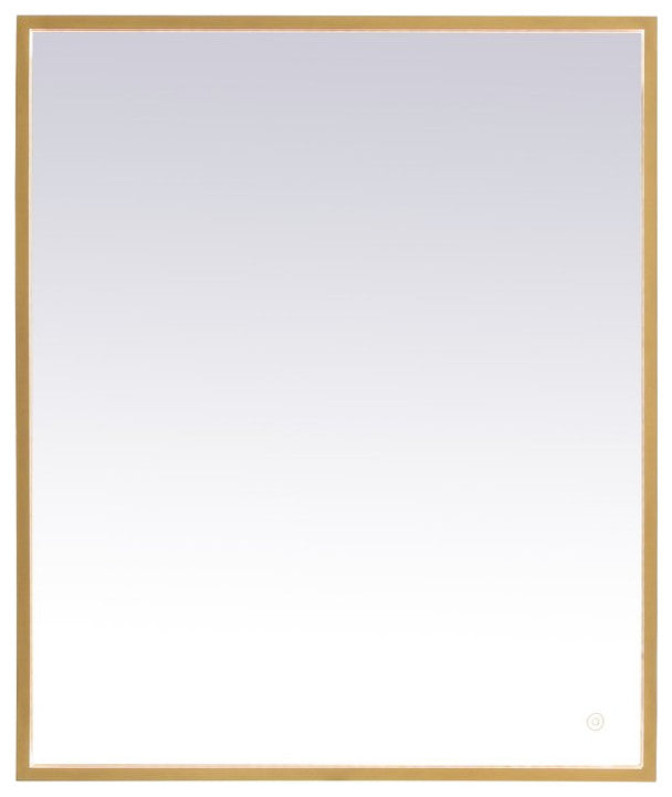 Modern Brass Led Mirror