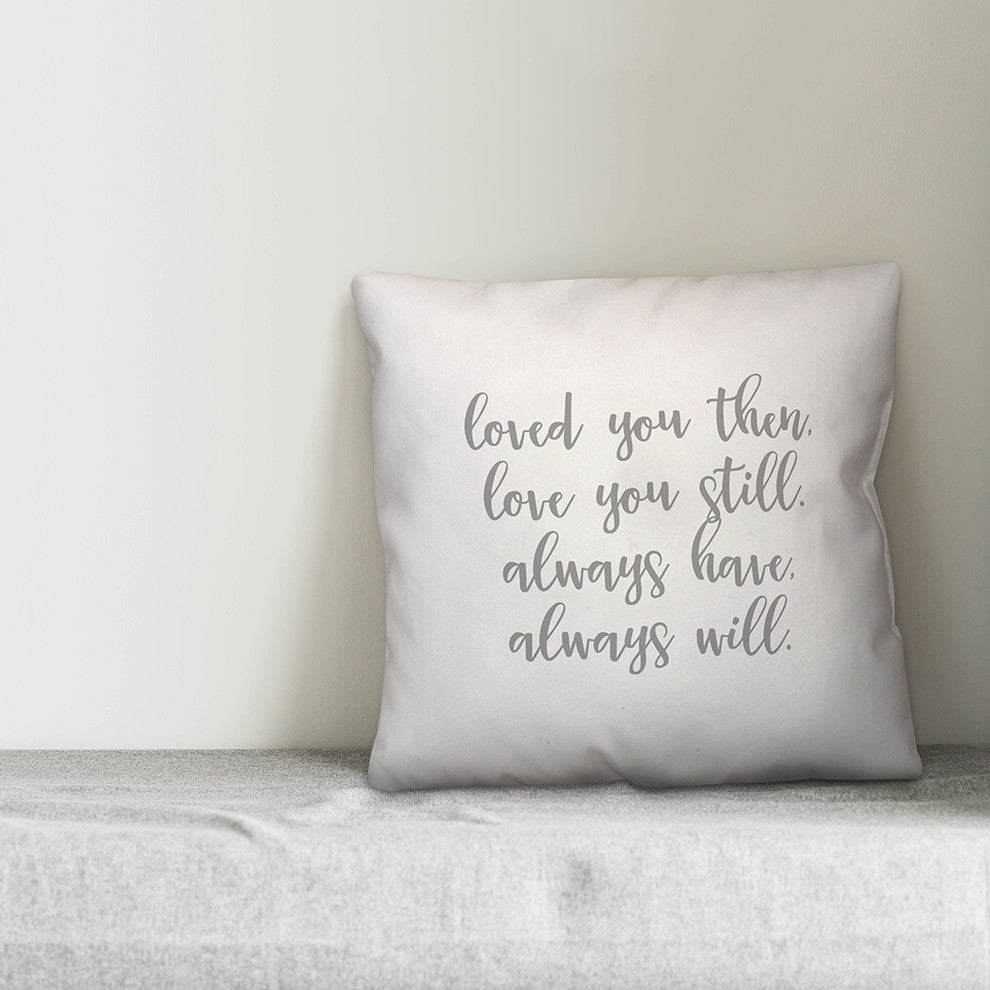 Love Never Gives Up 16x16 Throw Pillow Cover