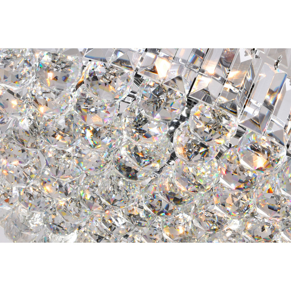 Colosseum 8 Light Down Chandelier With Chrome Finish