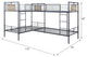 ACME Cordelia Twin/Twin L Shape Bunk Bed, Sandy Black, Dark Bronze