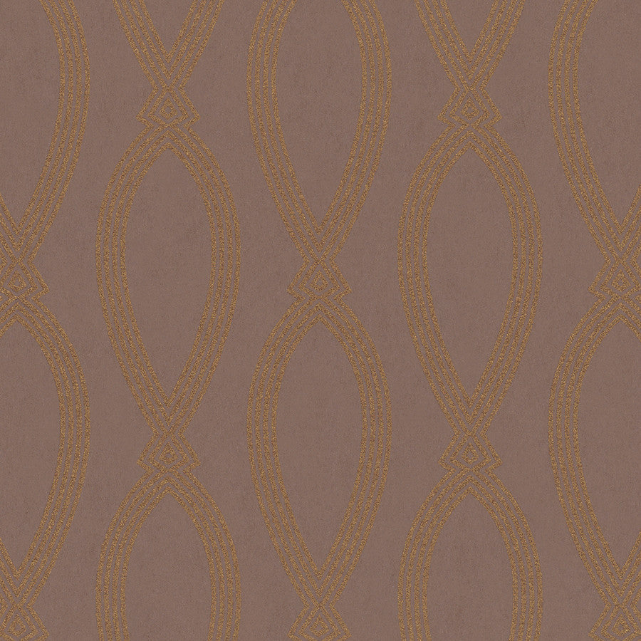 Abstract Geometric Textured Wallpaper, Featuring Chains And Oval Shapes, 32018
