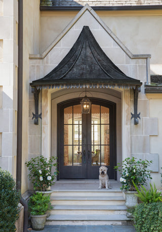 Hinkley Nouvelle Large Hanging Lantern, Blackened Brass