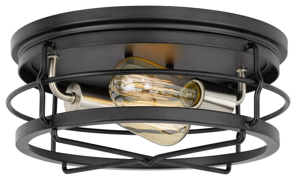 Westwood 2-Light Black Finish Flush Mount 13.88"x13.88"x5.87"