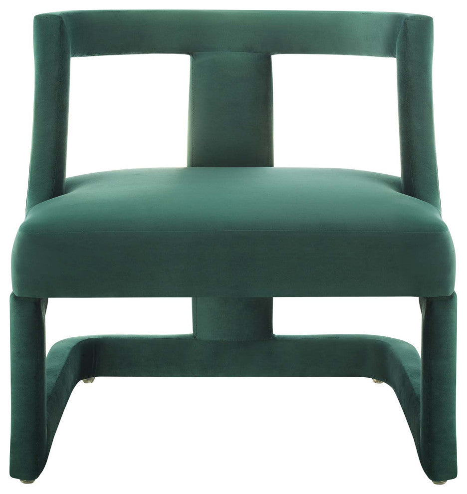 Armchair Accent Chair, Set of 2, Green, Velvet, Modern, Lounge Cafe Hospitality