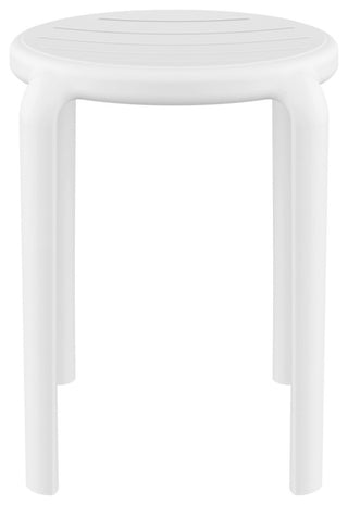 Tom Resin Dining Stool, Set of 2, Black, White