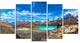 "Alps Mountains in Swiss Panorama" Seashore Wall Art, 5 Panels, 60"x32"