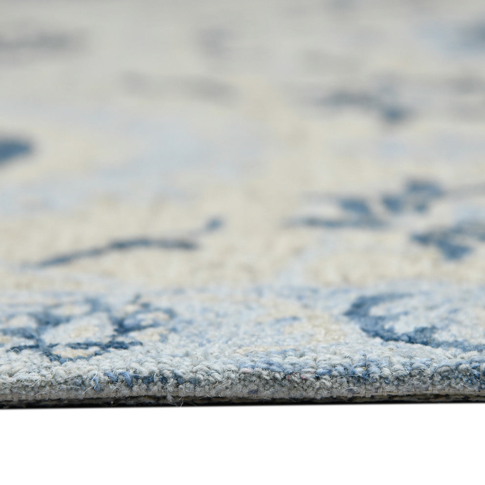 Romania Newburg Area Rug, Light Blue, 9' x 13', Floral