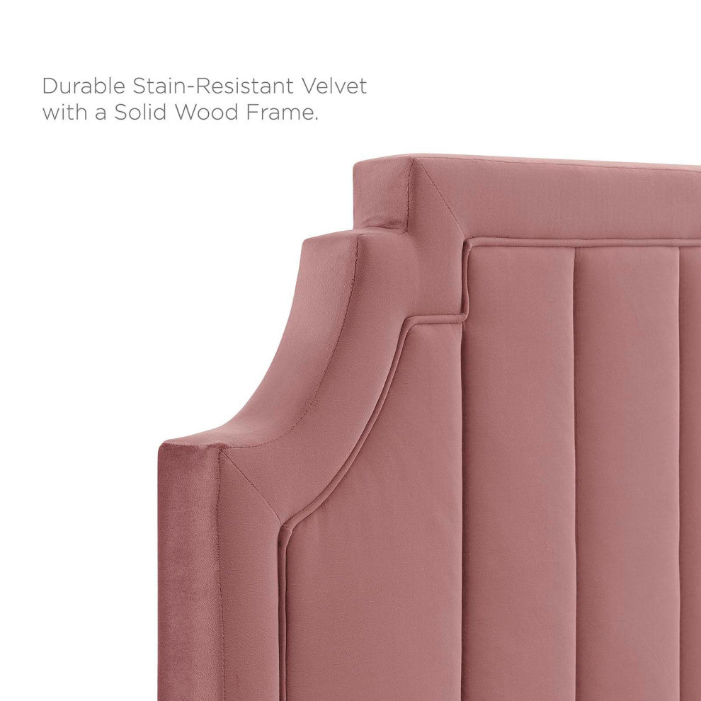 Platform Bed Frame, Twin Size, Velvet, Pink, Modern Contemporary, Bedroom Master