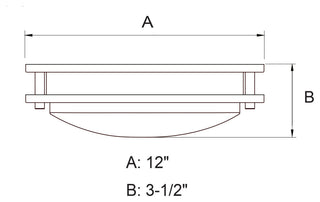 Vaxcel Lighting C0152 Horizon 12"W Integrated LED Flush Mount - Satin Nickel