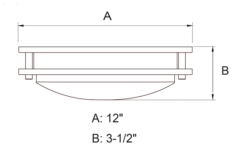 Vaxcel Lighting C0152 Horizon 12"W Integrated LED Flush Mount - Satin Nickel