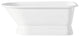 Cheviot Products Cast Iron Pedestal Tub and Faucet Holes in Wall of Tub