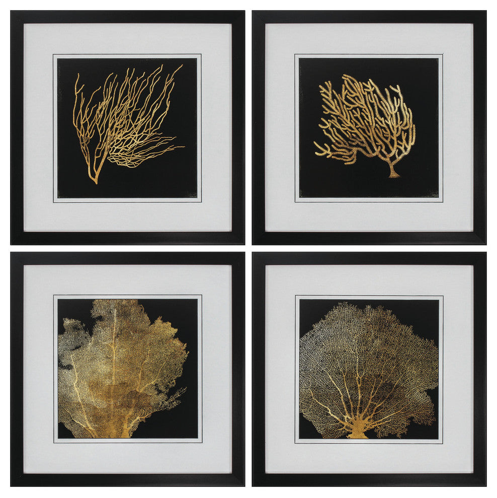 Coral Wall Art, 4-Piece Set