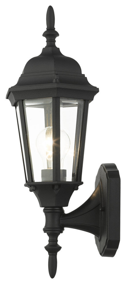 Textured Black Traditional, Historical, Outdoor Wall Lantern
