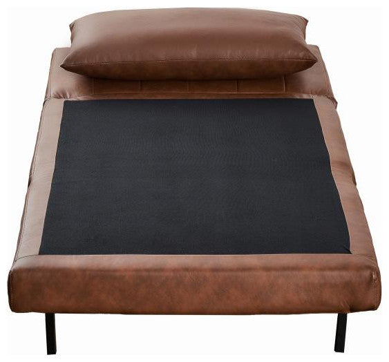 Shaw Convertible Tri-Fold Sleeper Chair with Pillow, Brown