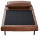 Shaw Convertible Tri-Fold Sleeper Chair with Pillow, Brown