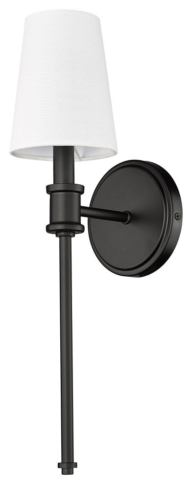 1 Light 5 in. Matte Black Sconce