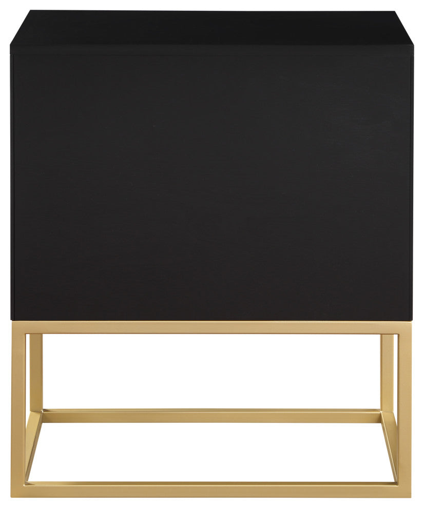 Maxine Night Stand, Rich Black Finish