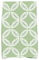 Tidepool, Geometric Print Hand Towel, Green