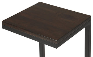 Kilmer Wood & Black Metal Finsih Accent Table, 5374403