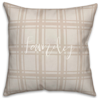 Family Plaid 20x20 Spun Poly Pillow