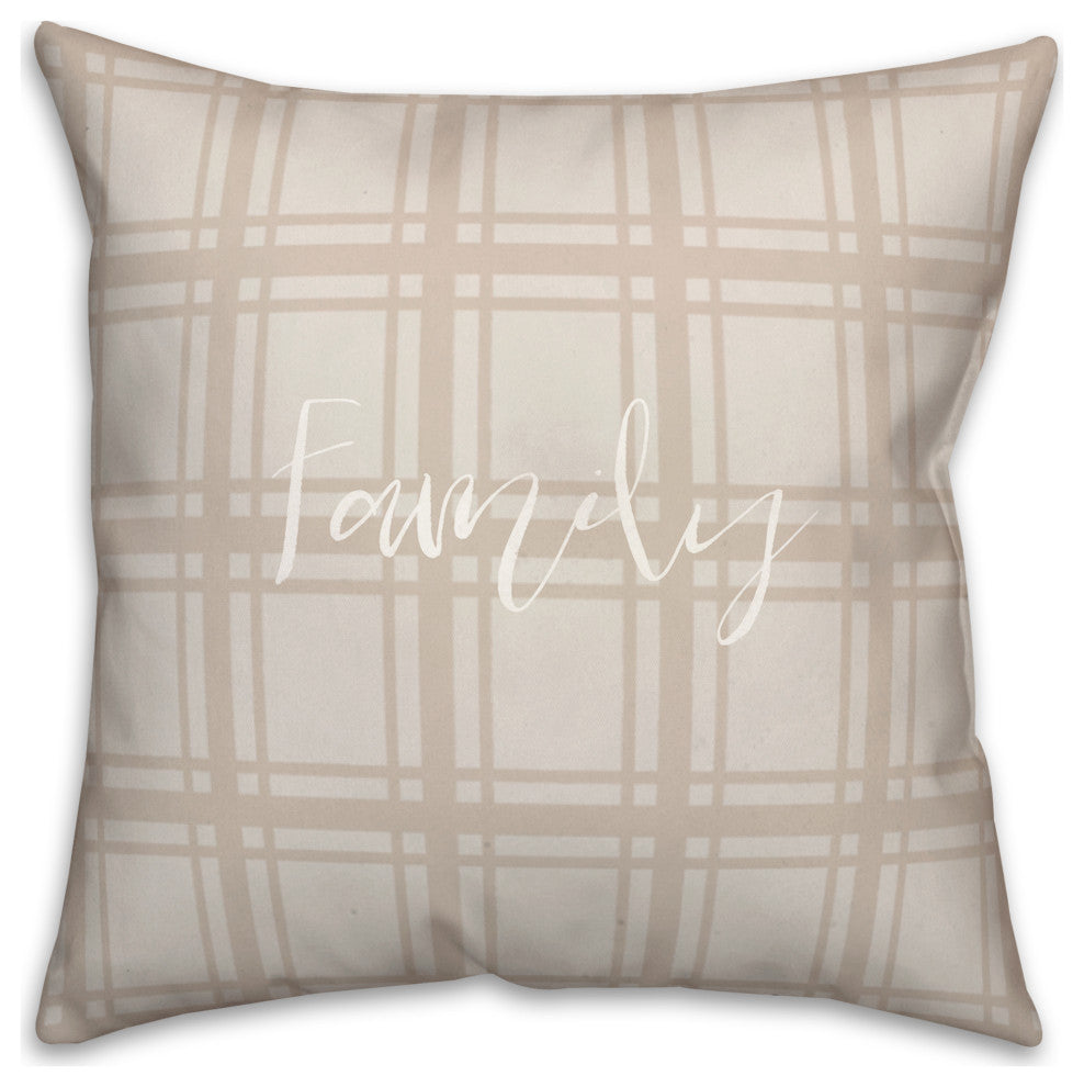 Family Plaid 20x20 Spun Poly Pillow