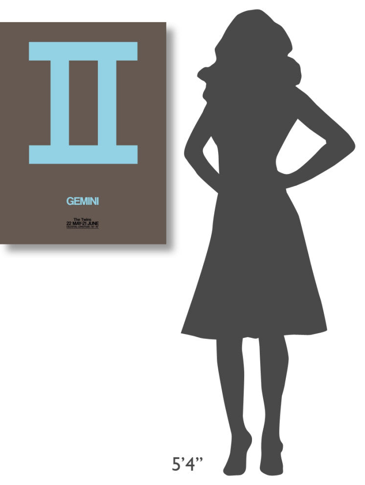 "Gemini Zodiac Sign Blue" Fine Art Print