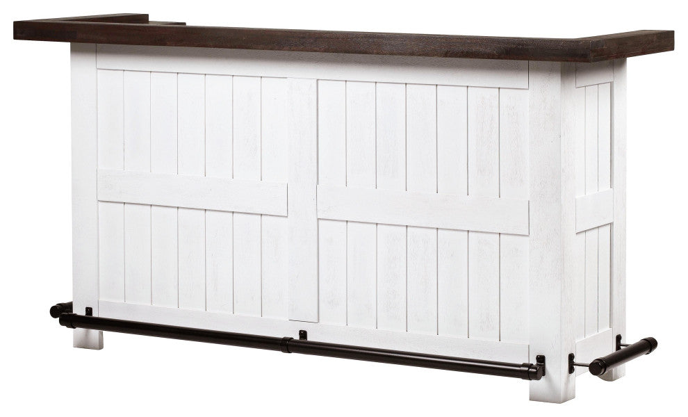 Harrison Distressed White Bar - Brown,White