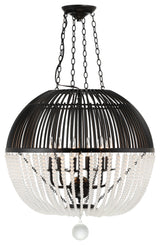 Crystorama Lighting Group DUV-626 Duval 6 Light 21"W Pendant - Matte Black