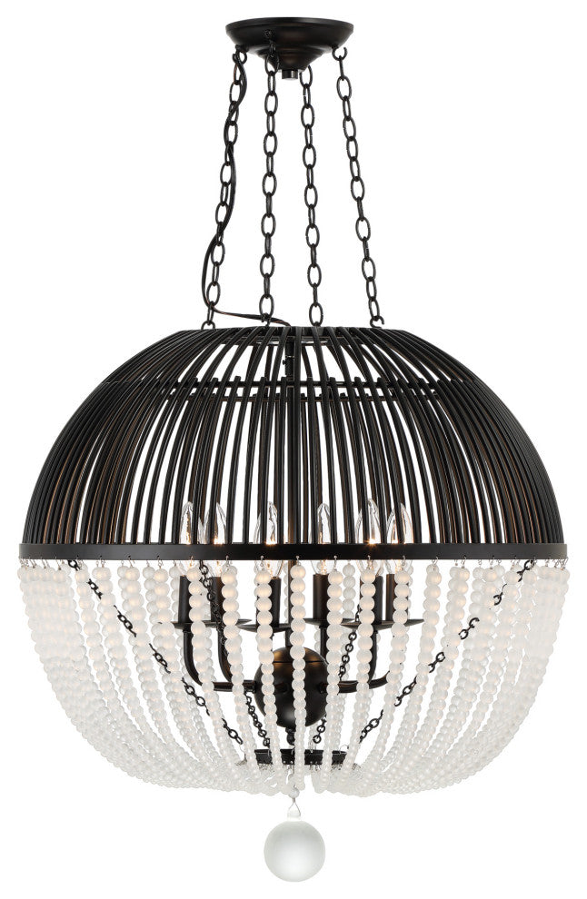 Crystorama Lighting Group DUV-626 Duval 6 Light 21"W Pendant - Matte Black