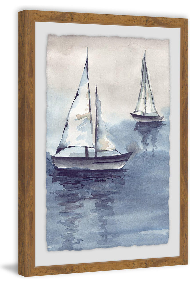 "Calm Sea" Framed Painting Print, 12"x18"