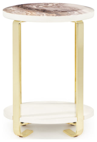 Ariana Chairside Table, Gold