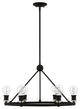 Lansdale 6 Light Black With Brushed Nickel Accents Chandelier