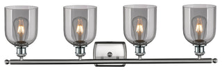Ballston-Bella 4-Light 36" Bath Vanity Light, Brushed Satin Nickel, Light Smoke