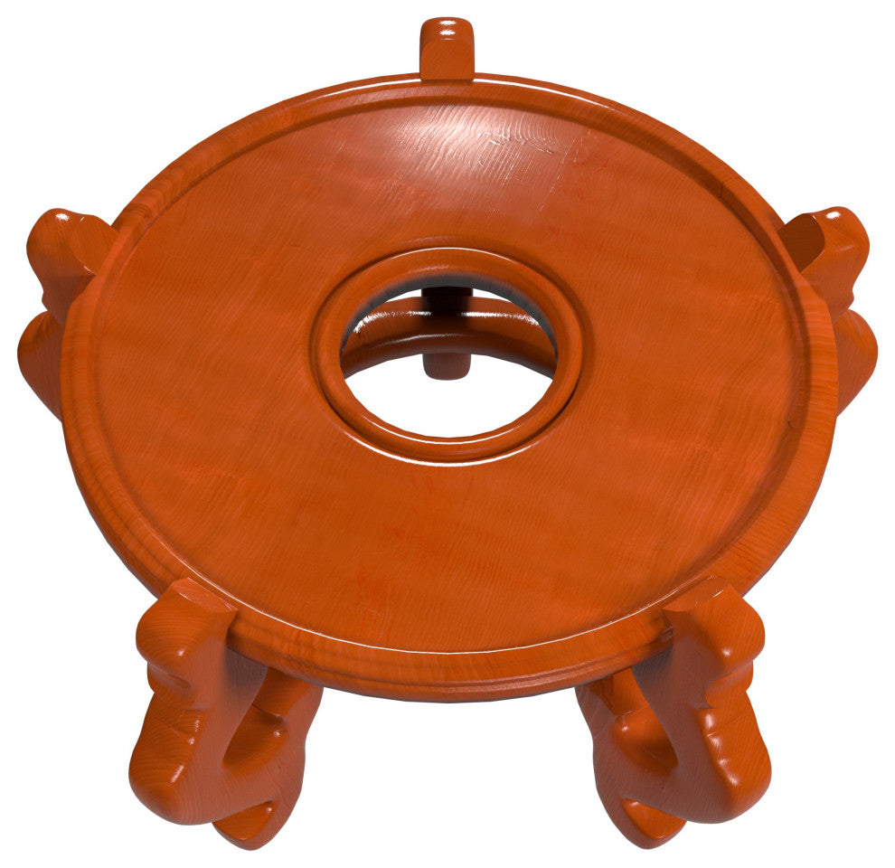 Rosewood Fishbowl Stand, Honey, Size 11.5" Base Diameter